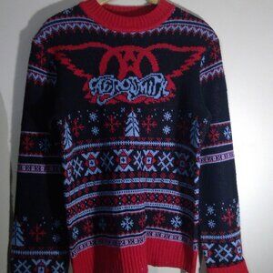 Aerosmith Ugly Christmas Sweater Xmas Rock Retro Dad